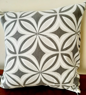 Grey Patterned Pillow